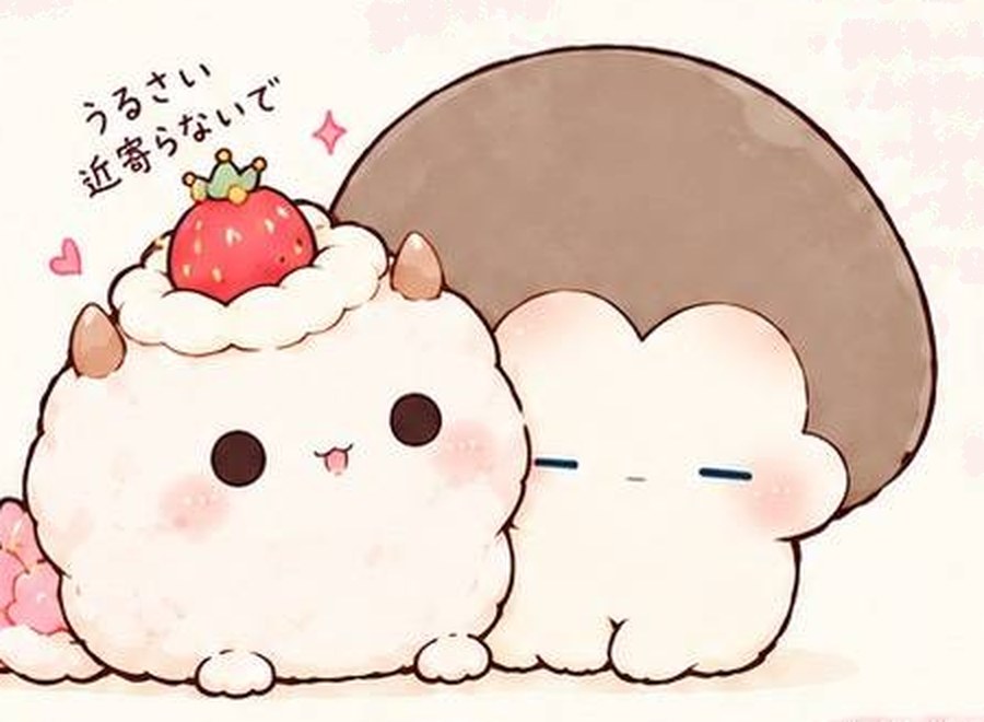 まゆちゃんと祥一郎が並んでいるイラスト